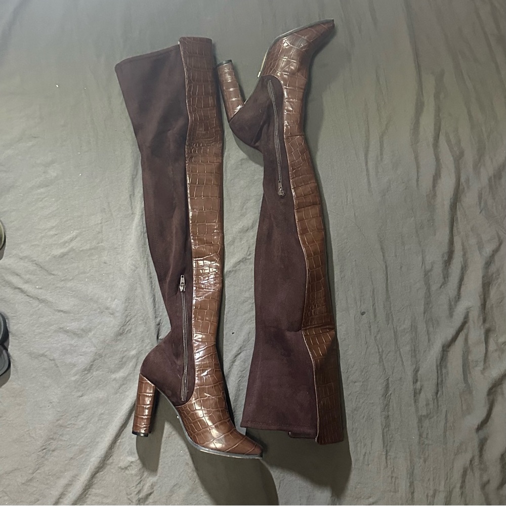 Aldo Elegant Brown Knee-High Boots